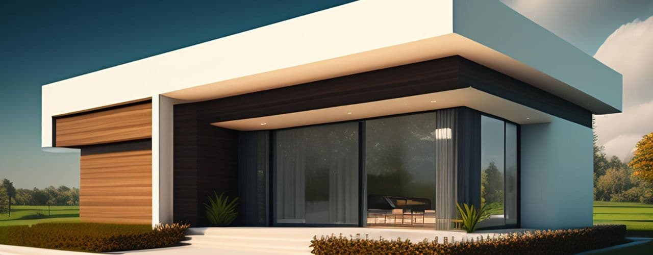 Modern készház grafikai látványterve